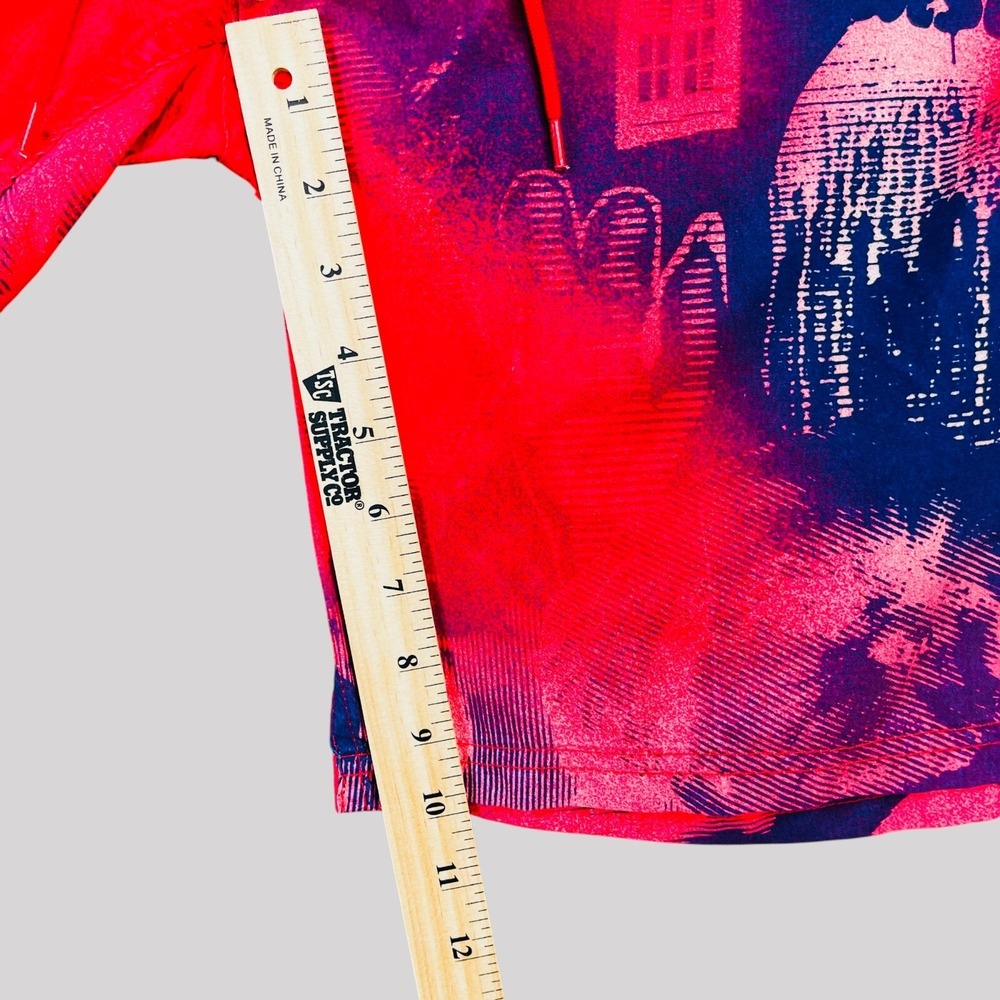 Boardshorts Mens Medium 34x10 Red Blue WESC Swedish Design Swimming Trunks Beach - Picture 6 of 10